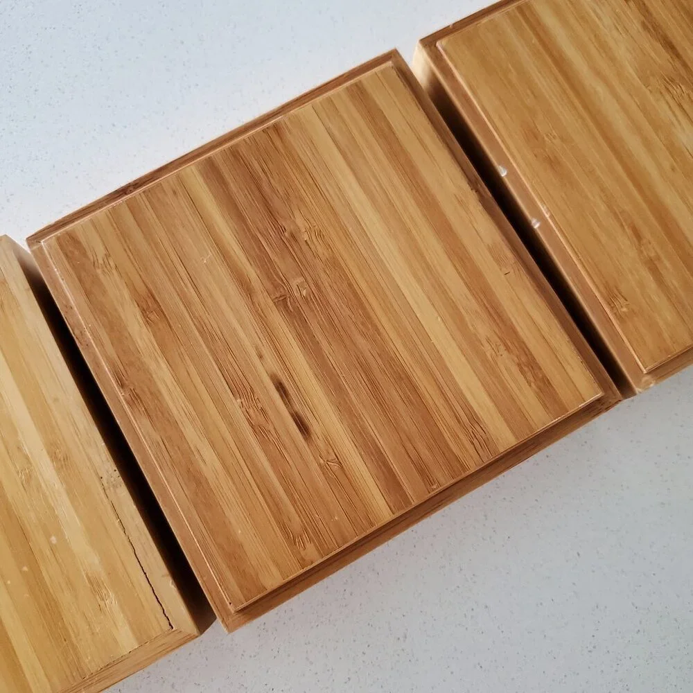 Crate & Barrel 3 Tier Bamboo Box Organizer, Jewelry Box